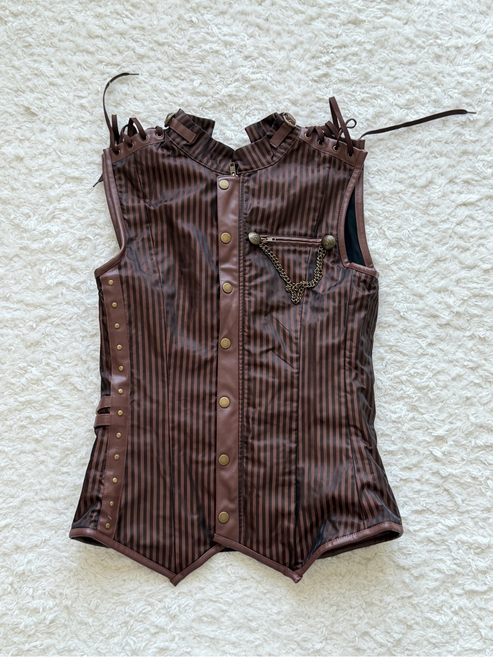 Brown Steampunk Men’s Corset. Size M. New